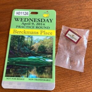 Masters Berckmans Place Pass & Pin